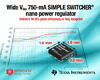 TI, 업계 최소형 12V, 750mA DC/DC 전력 레귤레이터 출시