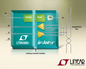 리니어 테크놀로지, EMI가 낮은 절연형 RS485 μModule 트랜시버 출시