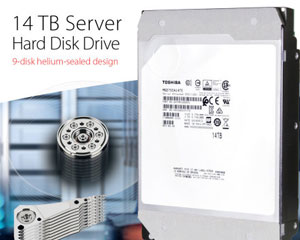 도시바, 헬륨 충전 SAS HDD 모델 선보여