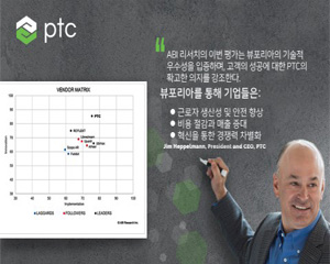 PTC, 엔터프라이즈 증강현실 플랫폼 경쟁력 평가에서 리더 기업으로 선정
