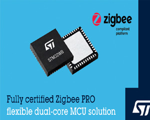 ST, 무선 마이크로컨트롤러 STM32WB55에 지그비 3.0 지원 추가