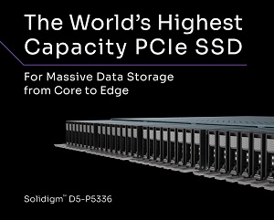 솔리다임, 최대 6배 더 저장하는 데이터 스토리지용 PCle SSD 발표