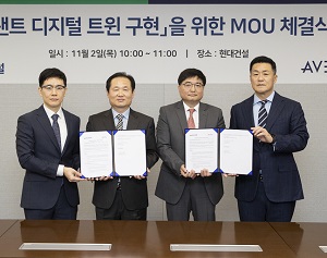 아비바코리아, 현대건설과 플랜트 디지털 트윈 협력해